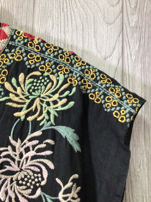 Johnny Was Dress Linen Embroidered Size Large